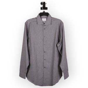 Theory Mens Calvin Klein Long Sleeve Button Down Shirt Size 16 32/33